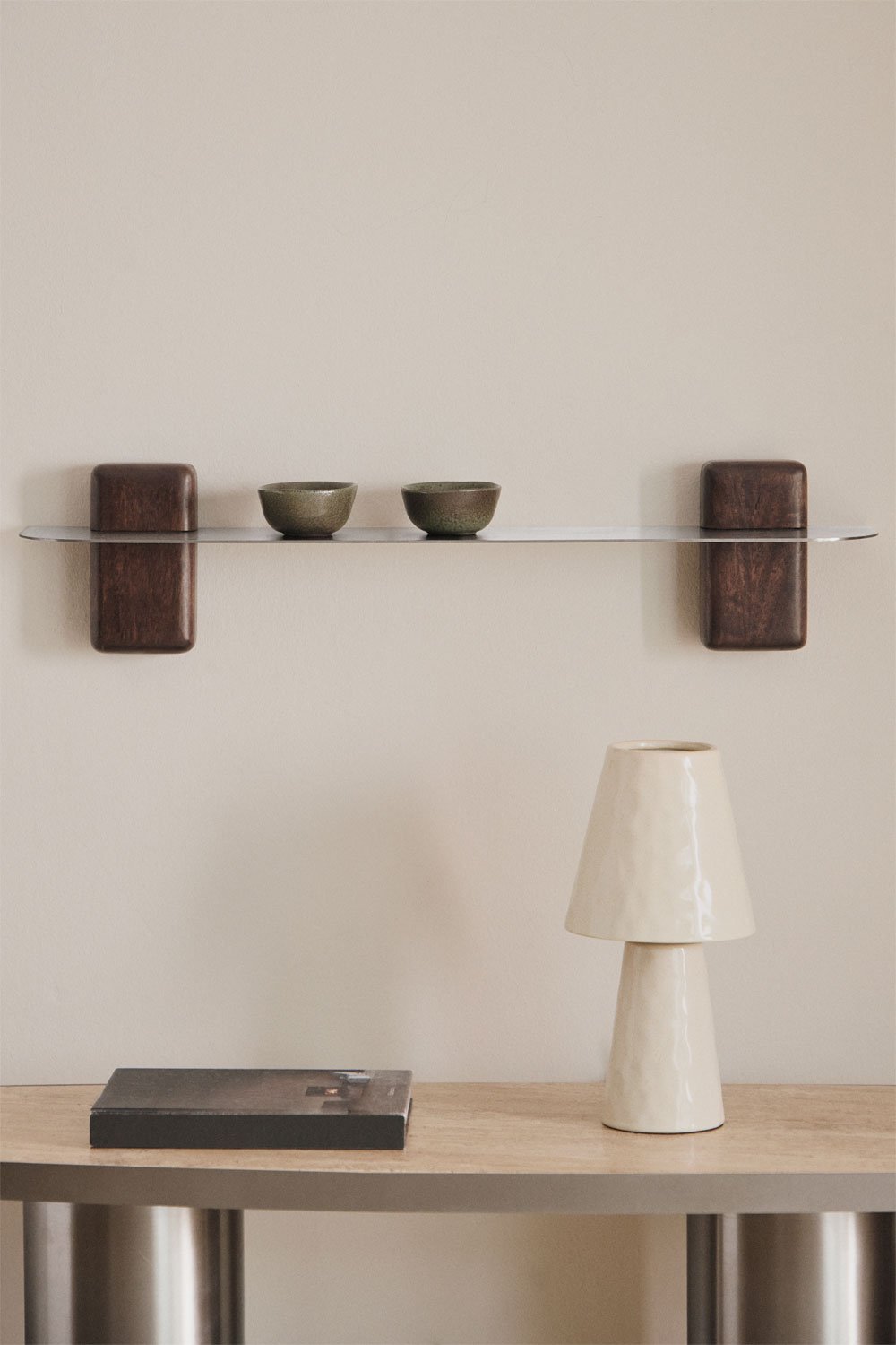 Pack mit 2 Wandregalen aus Edelstahl Serbian, Galeriebild 1