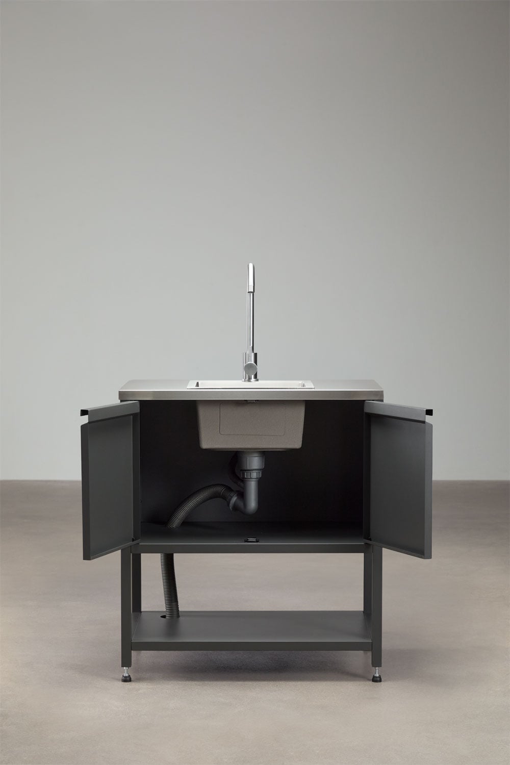 Außenmodul mit Spüle für modulare Küche aus Stahl Savona, Galeriebild 5