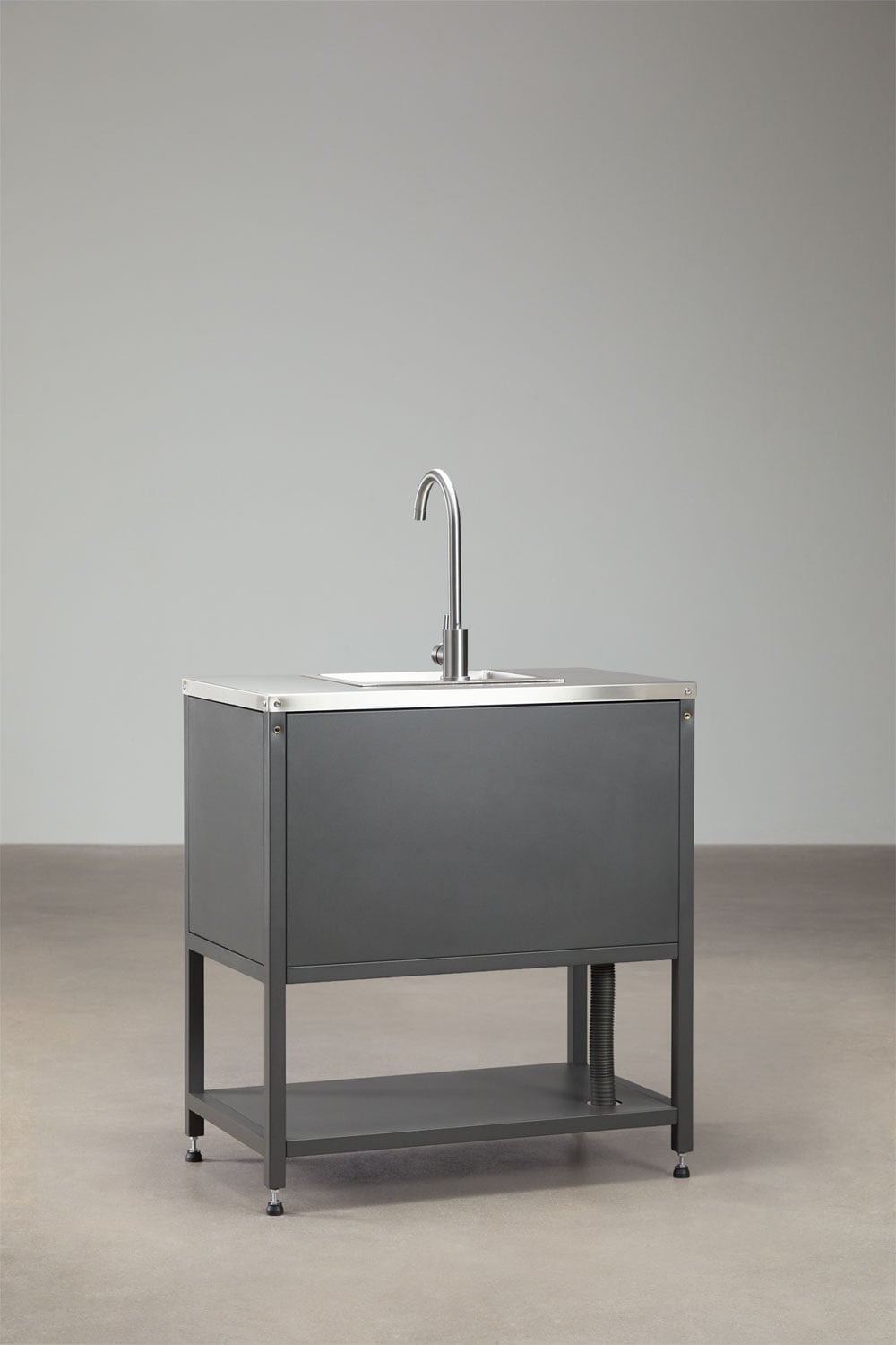 Außenmodul mit Spüle für modulare Küche aus Stahl Savona, Galeriebild 6