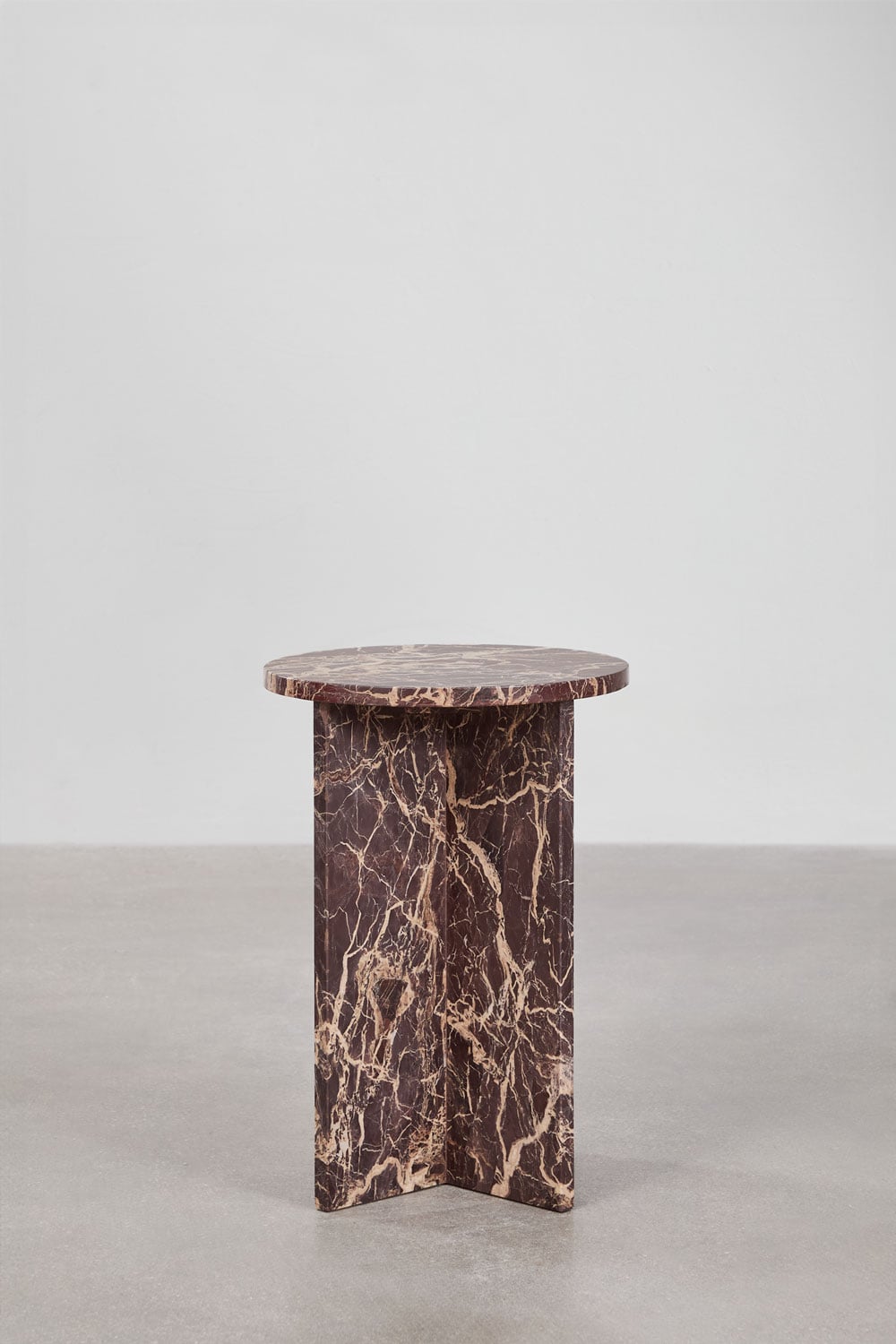 Runder Nachttisch Ø35 cm aus Marmor Mencia, Galeriebild 3