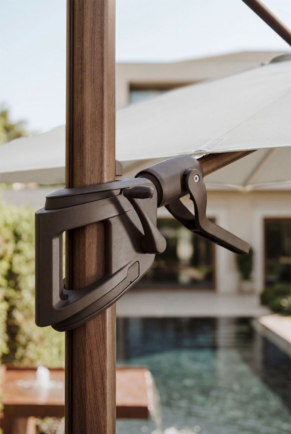 Sonnenschirm 295x295 cm aus Stoff und Aluminium Hydra, Galeriebild 2