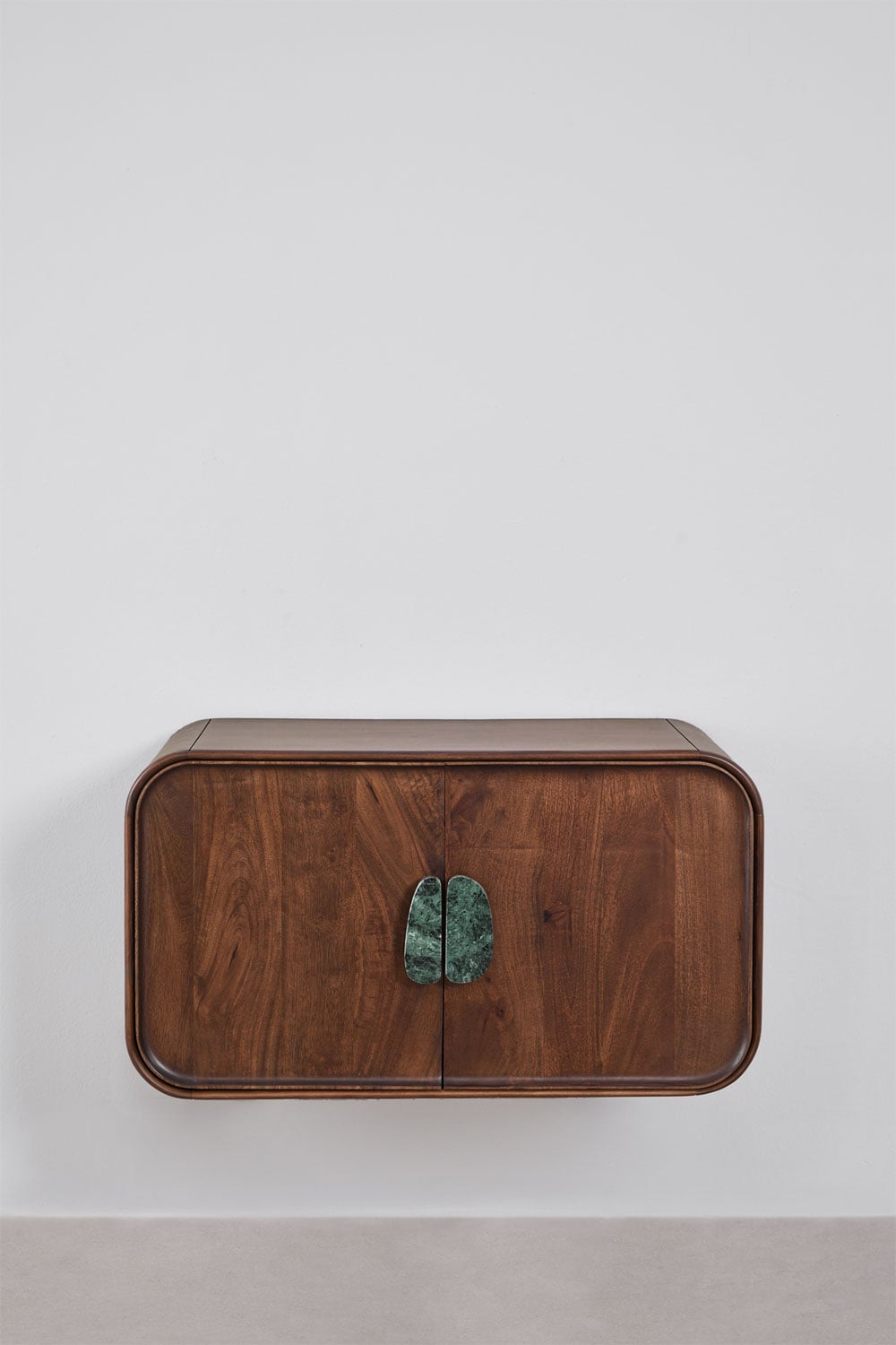 Badezimmerschrank-Set aus Mangoholz und Naturstein Kivalina, Galeriebild 3