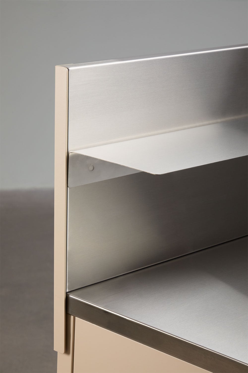 Panel mit Regal 80x30 cm für modulare Außenküche aus Edelstahl Rivana, Galeriebild 3