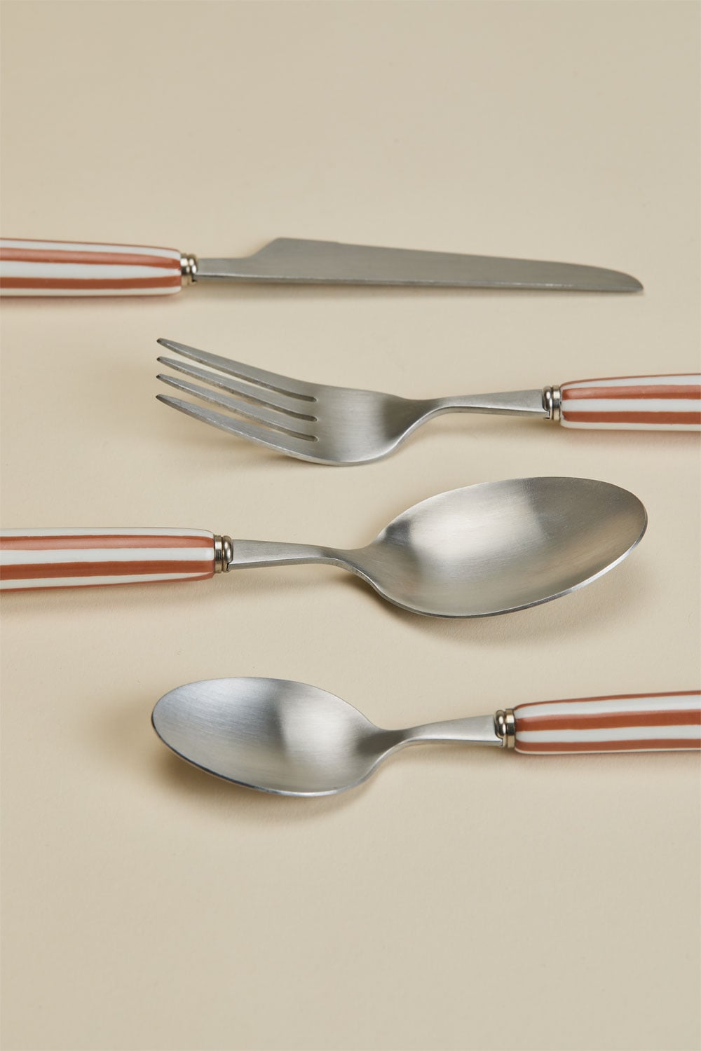 16-teiliges Besteckset aus Edelstahl und Keramik Ireli, Galeriebild 6