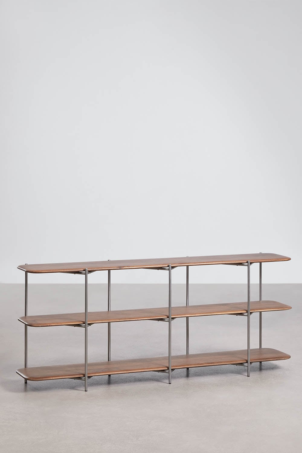 Vimara Regal aus Mangoholz und Edelstahl, Galeriebild 3