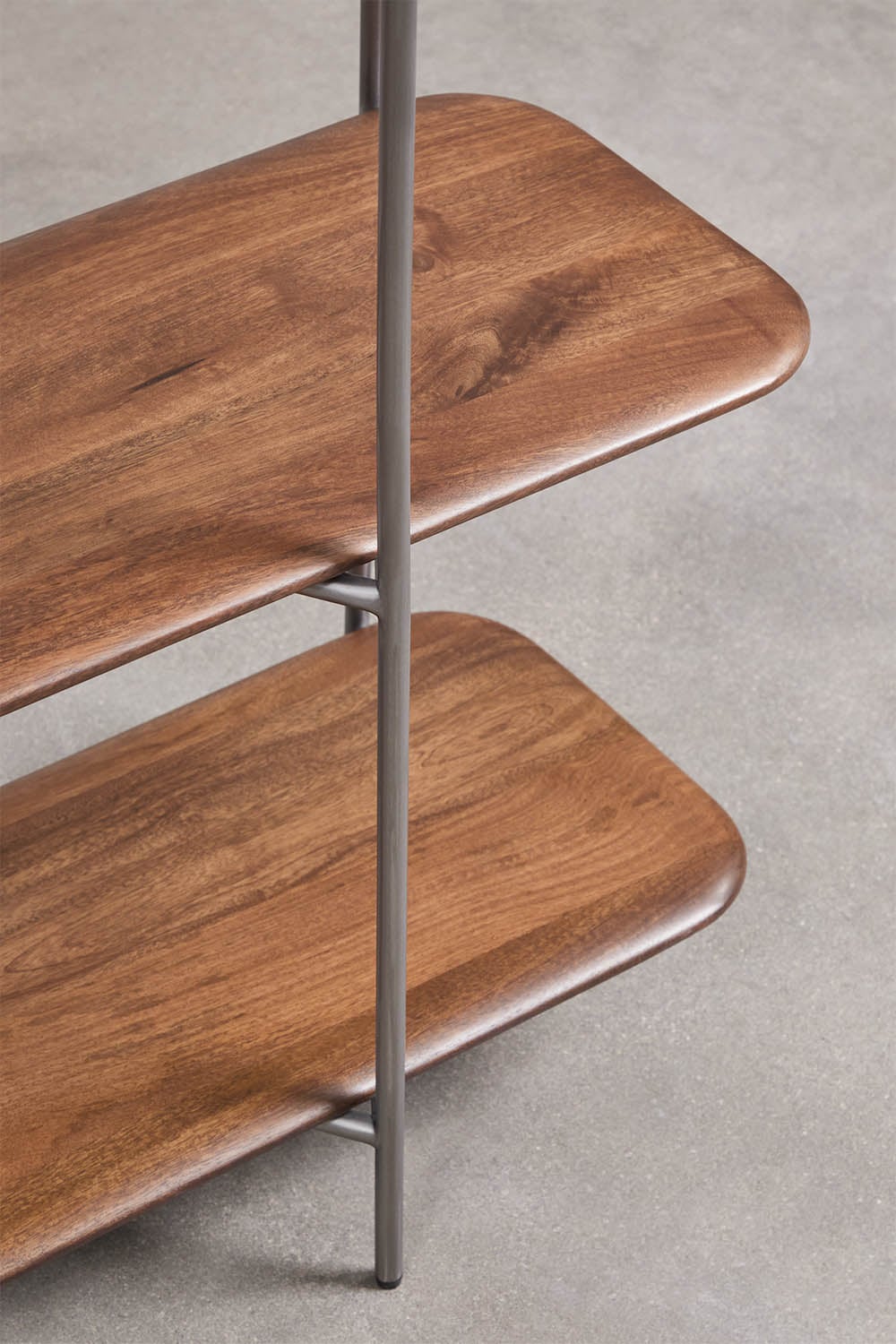 Vimara Regal aus Mangoholz und Edelstahl, Galeriebild 7