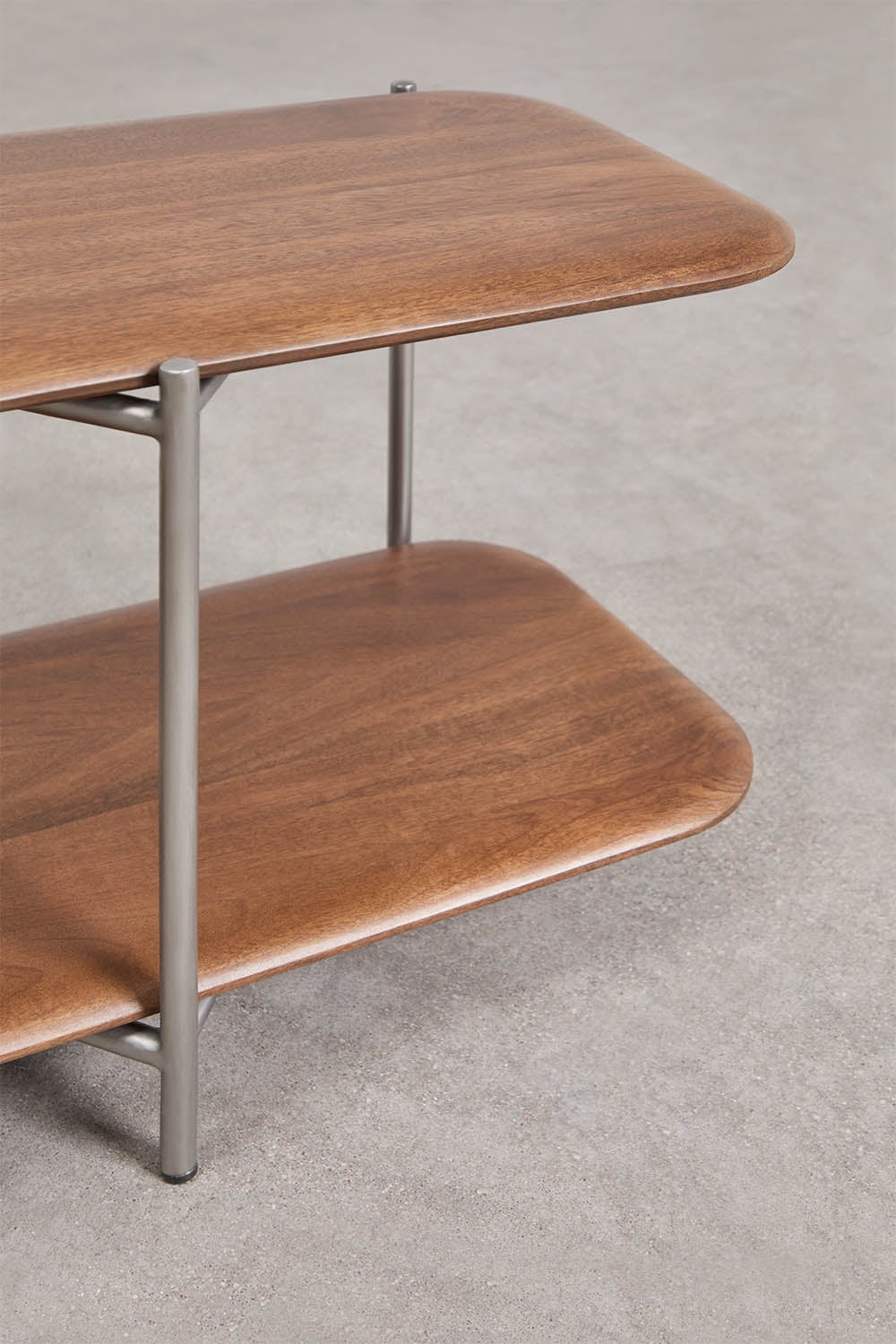 TV-Möbel 180x40 cm aus Mangoholz und Edelstahl Vimara, Galeriebild 6