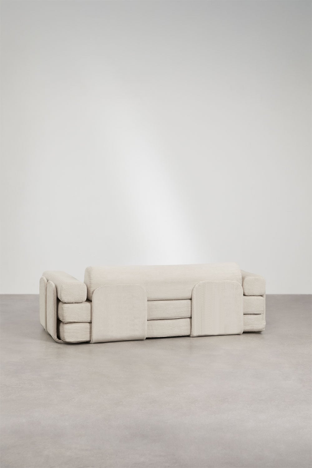 Zweisitziges Schlafsofa aus Vakuumverpacktem Cordstoff Paoly, Galeriebild 4