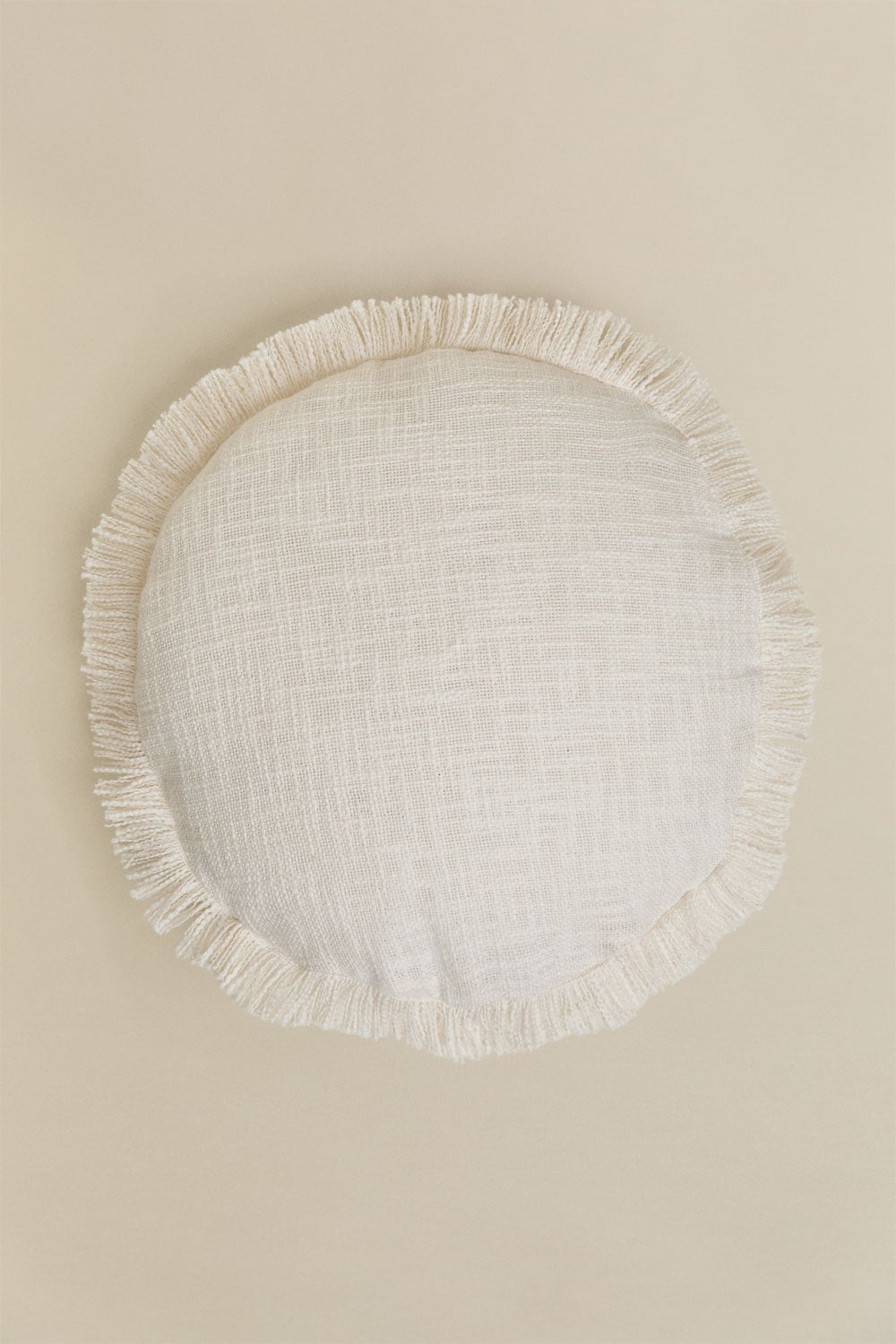 Rundes Kissen Ø40 cm aus Baumwolle Soncey, Galeriebild 1