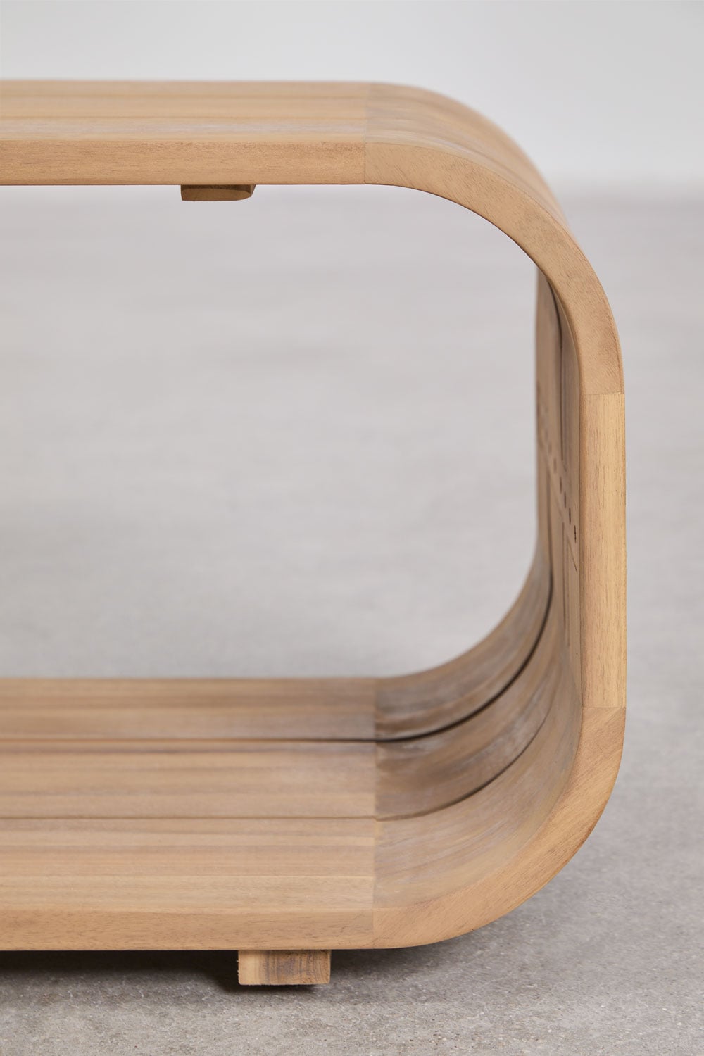 Modulares Garten-Ecksofa aus 4 Teilen mit Beistelltisch aus Akazienholz Brivori, Galeriebild 13