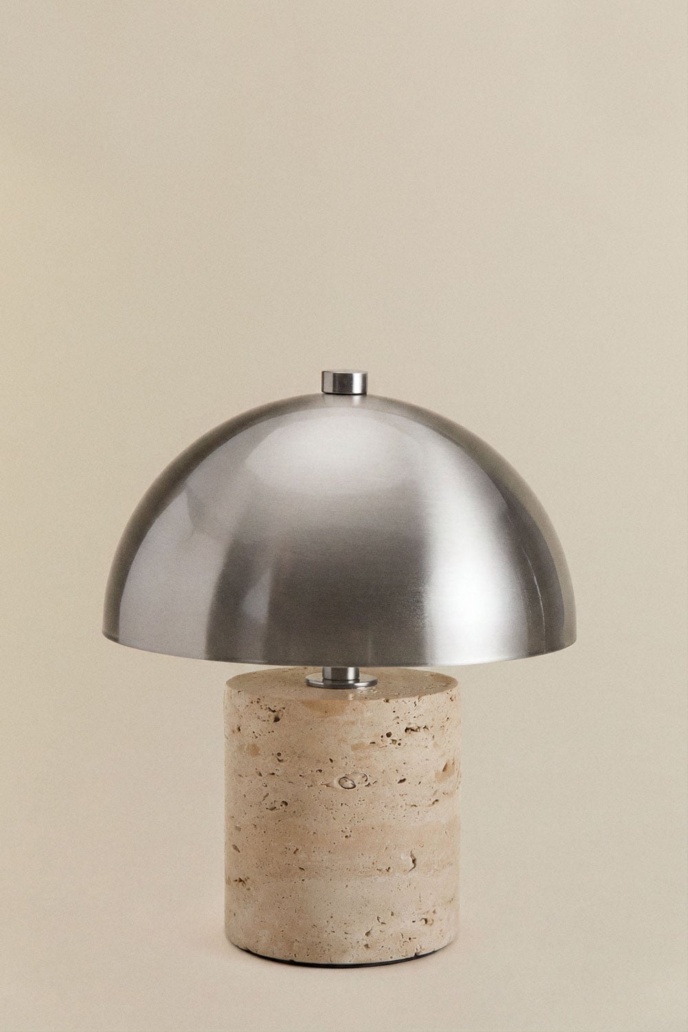 Kabellose LED-Tischlampe aus Eisen und Naturstein Nicolas, Galeriebild 1
