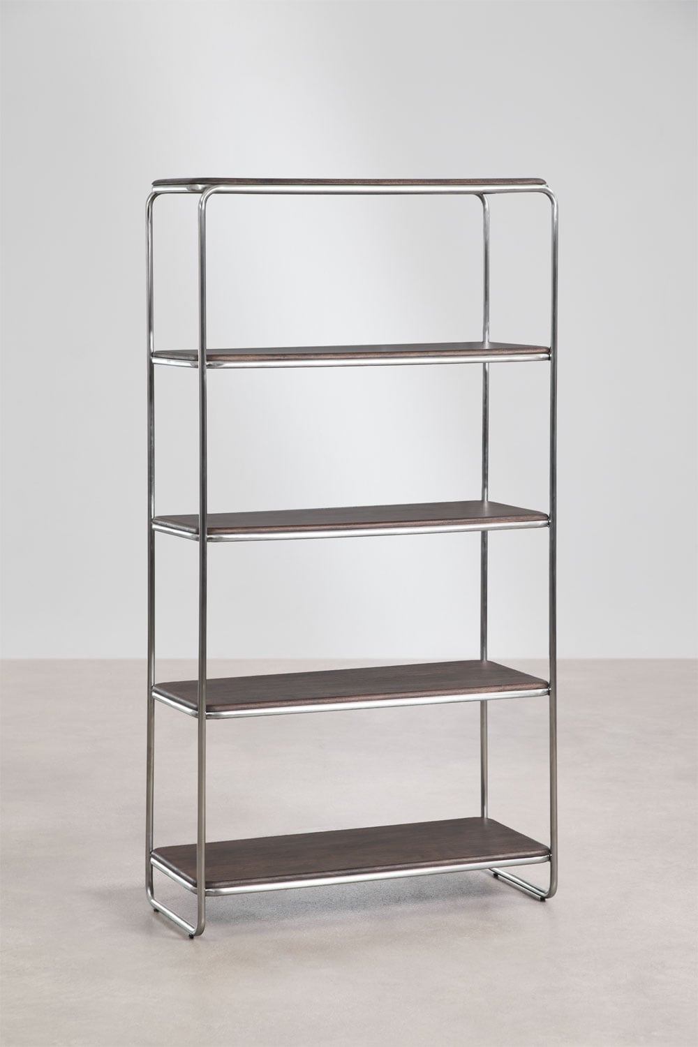 Akazienholz- und Edelstahlregal Altrex, Galeriebild 1