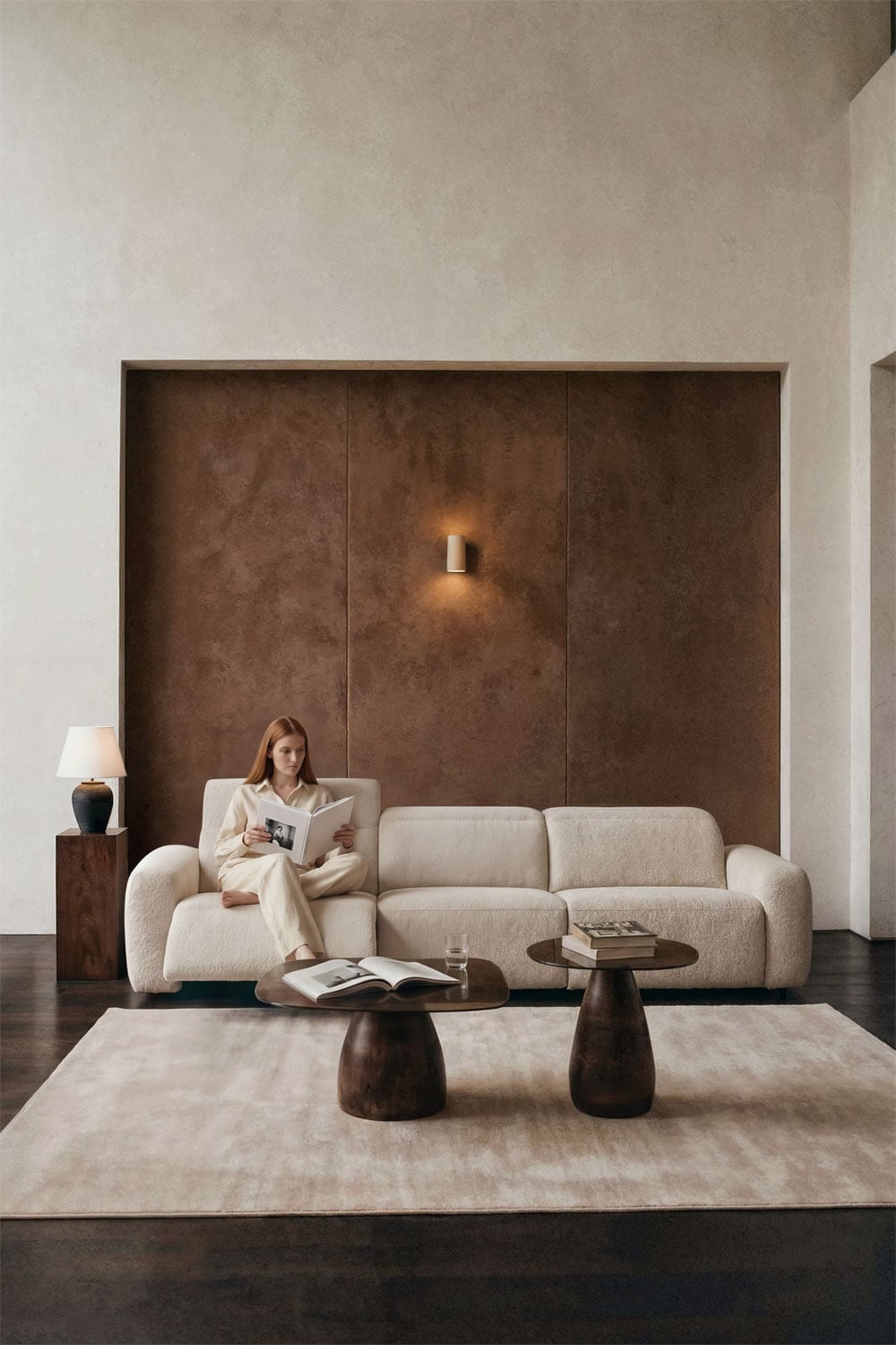 Elektrisches 3-Sitzer-Sofa mit verstellbarer Rückenlehne, bezogen mit Stoff Peggy, Galeriebild 2