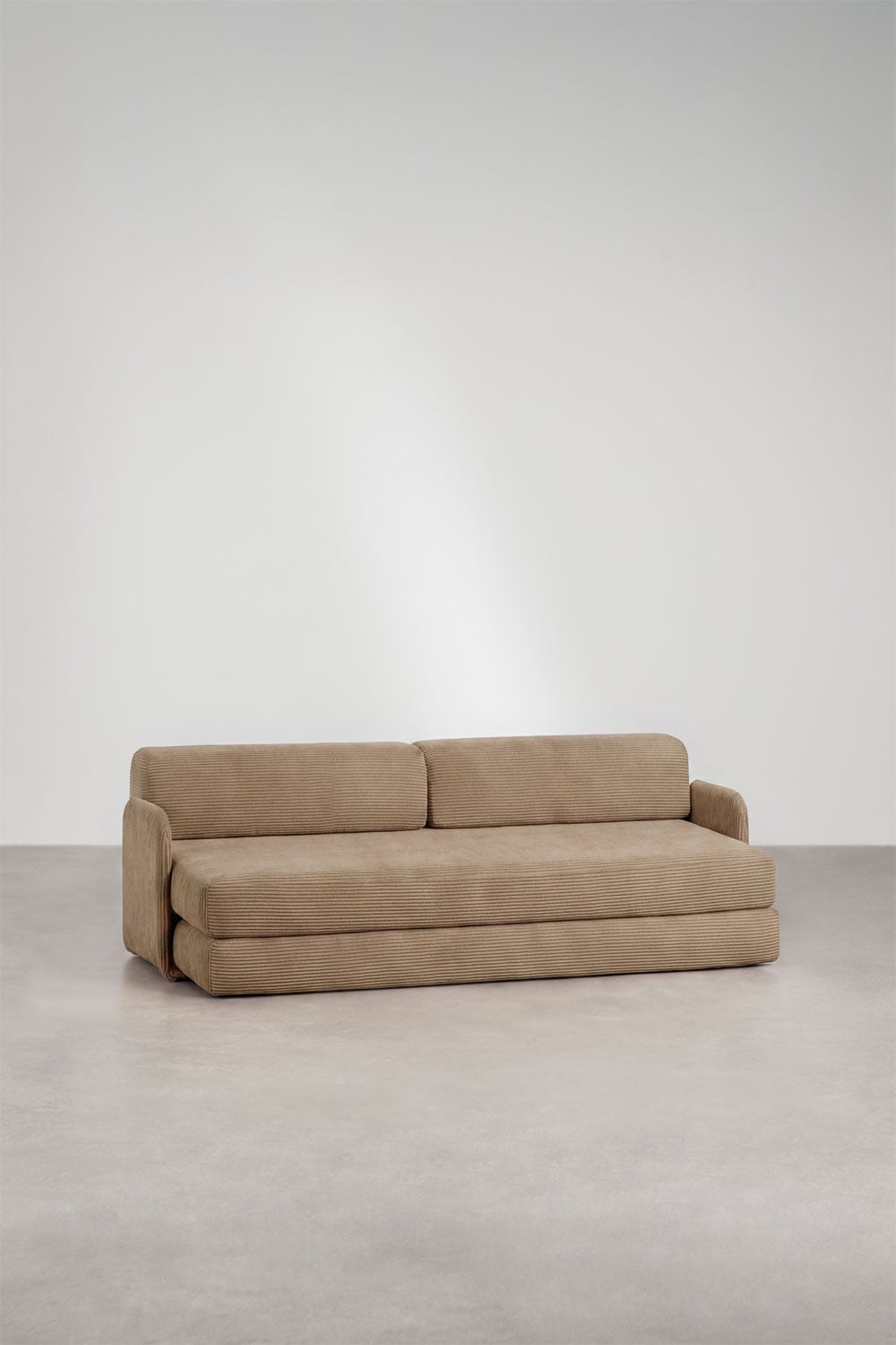 Zweisitziges Schlafsofa aus Vakuumverpacktem Cord Kyoto, Galeriebild 3