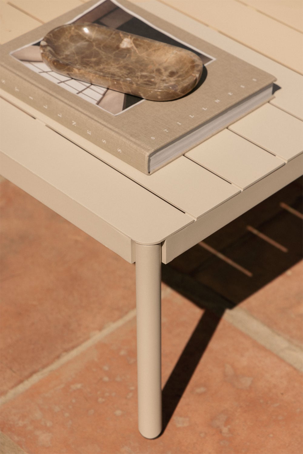 Rechteckiger Gartentisch 110x60 cm aus Aluminium Boleni, Galeriebild 2