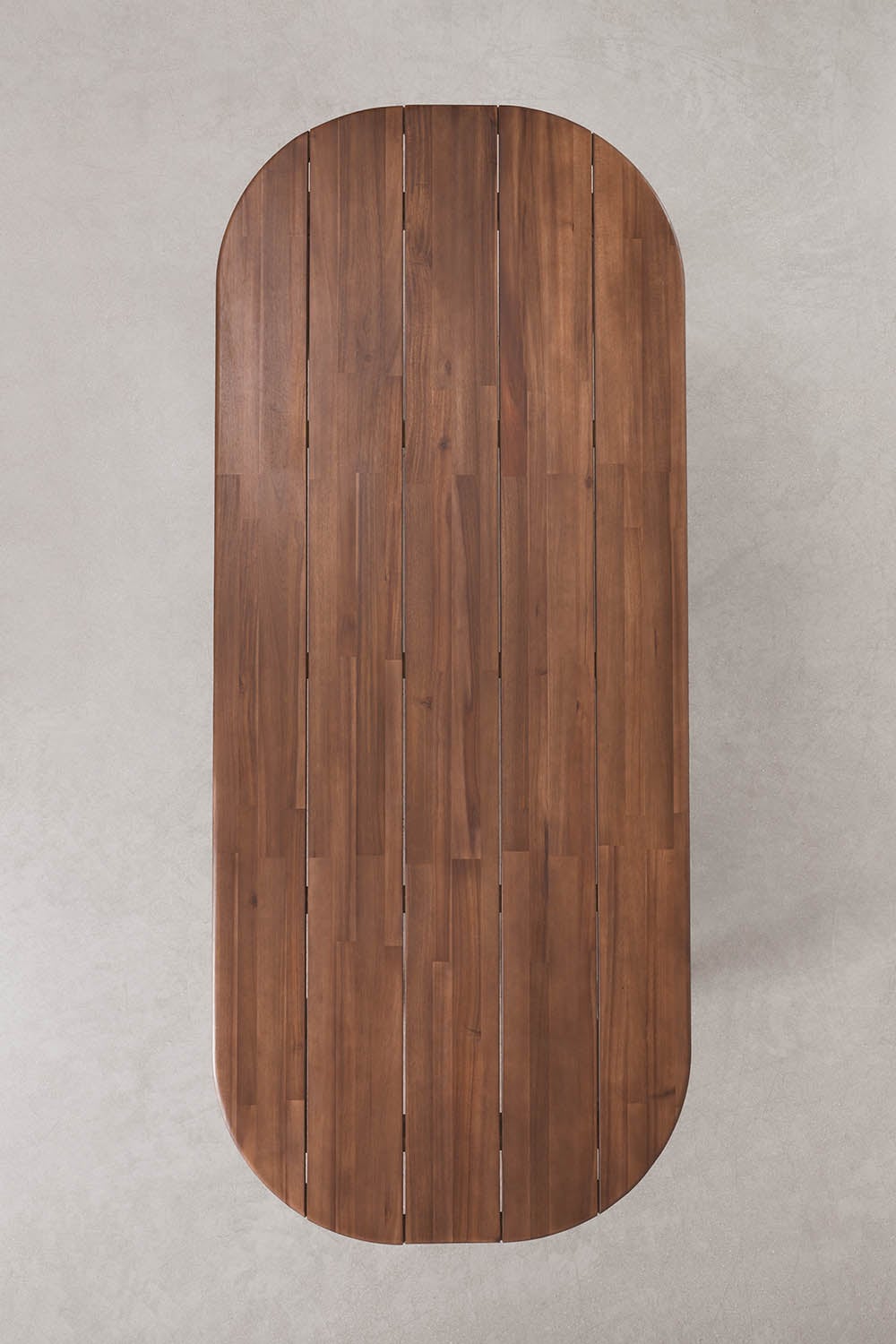 Ovaler Esstisch-Set 240x100 cm und 8 Gartenstühle aus Akazienholz Uleno, Galeriebild 8
