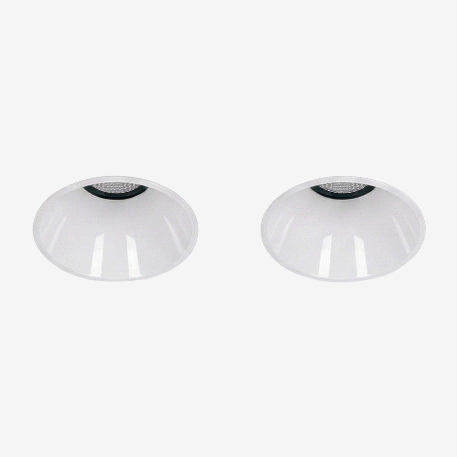 Pack mit 2 rahmenlosen, runden LED-Einbau-Downlights Ø3,6 cm für den Außenbereich aus Aluminium Luisiana, imagen de galeria 3