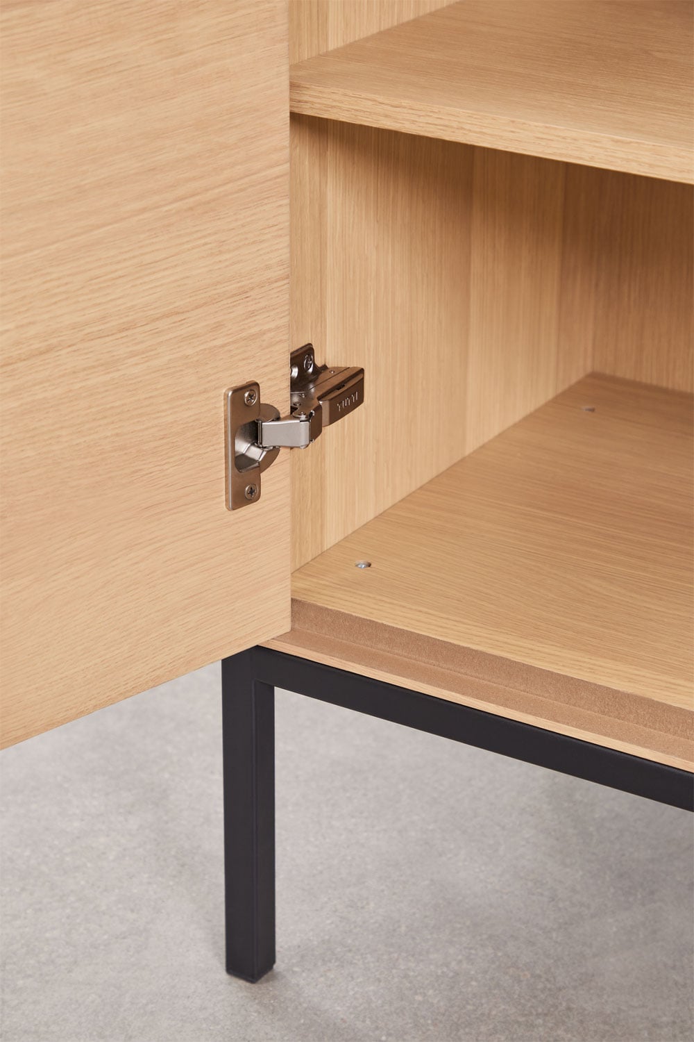 Rechteckiger Sideboard 120x40 cm aus MDF und Eichenfurnier Bromley, Galeriebild 7