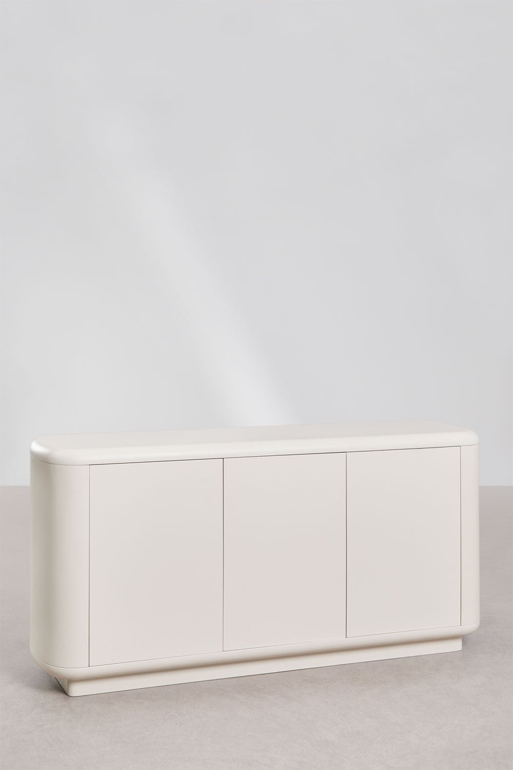 Rechteckiges Sideboard 150x40 cm aus MDF in Gardenienweiß Cixila, Galeriebild 1