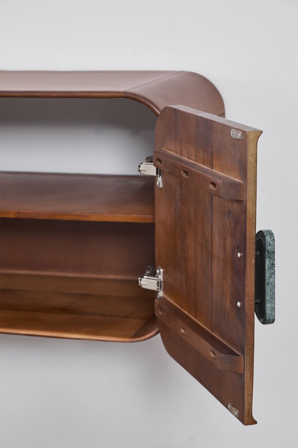Badezimmerschrank-Set aus Mangoholz und Naturstein Kivalina, Galeriebild 6