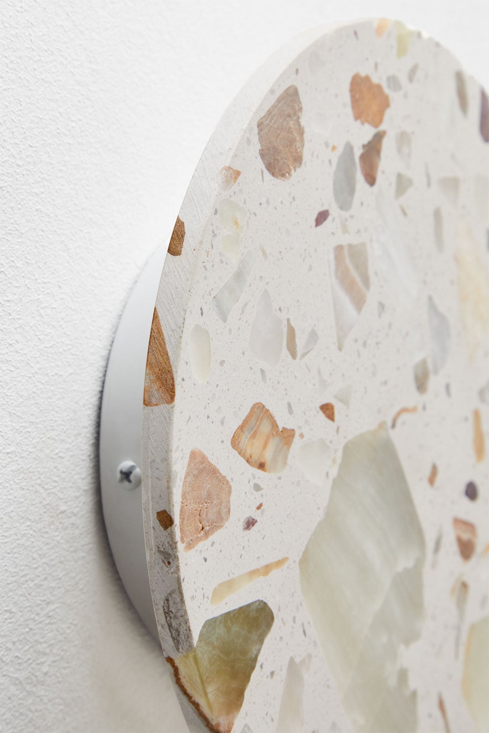 Wandleuchte Ø20 cm LED aus Naturstein Balduina, Galeriebild 4