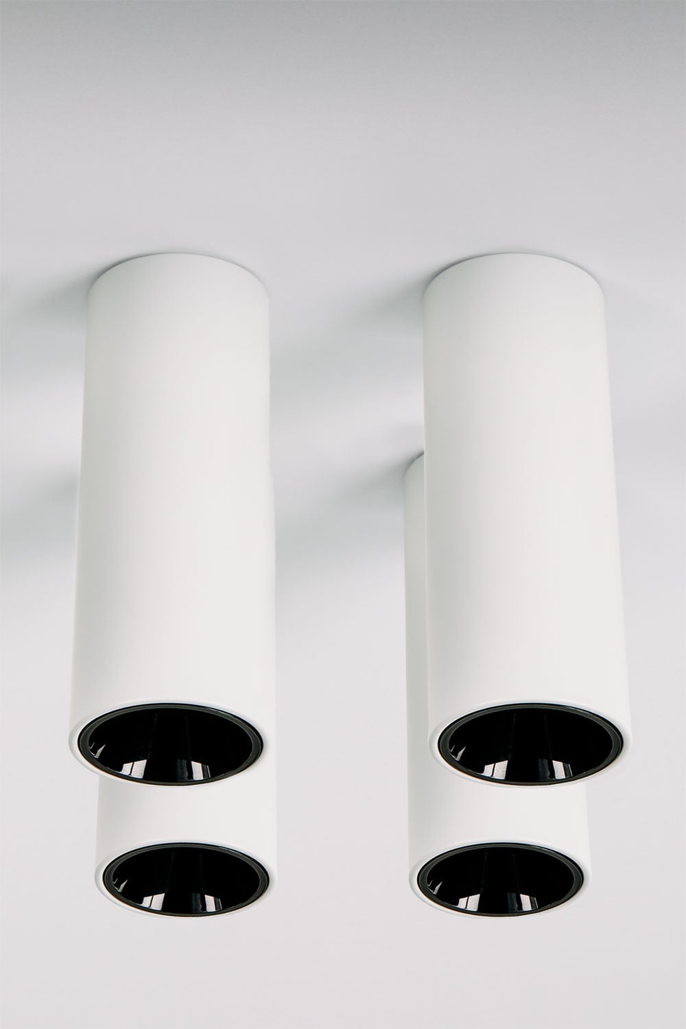 Pack mit 4 runden LED-Deckenaufbauleuchten Ø7,2 cm für den Außenbereich aus Aluminium Luisiana, imagen de galeria 1