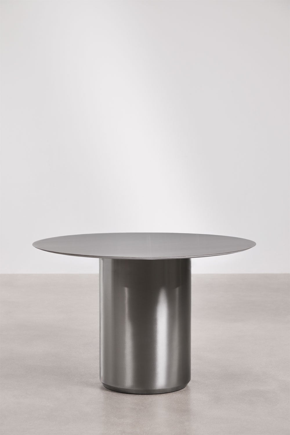 Runder Esstisch Ø120 cm aus Edelstahl Luceida, Galeriebild 1