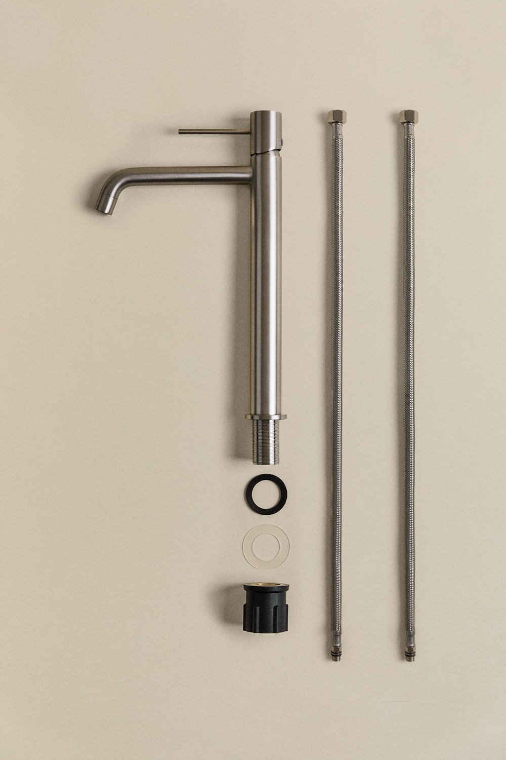 Hängendes Badezimmermöbel-Set 95x45 cm aus Mangoholz und Naturstein Kivalina, Galeriebild 17