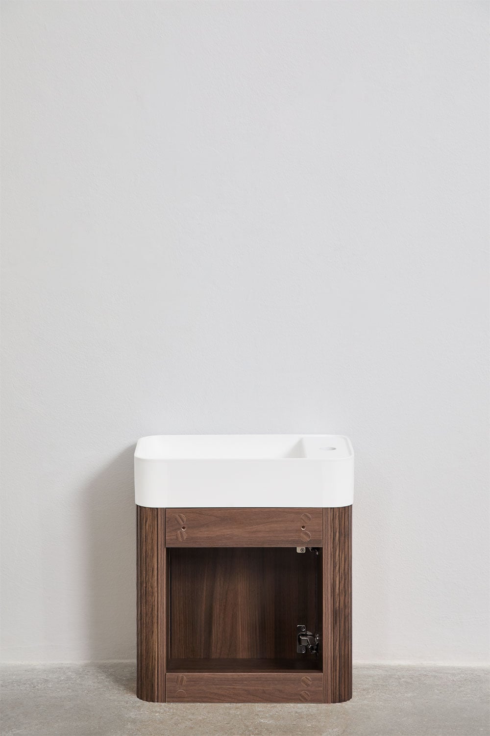 Hängendes Badezimmermöbel-Set aus Holz mit integriertem Waschbecken Aizea, Galeriebild 7