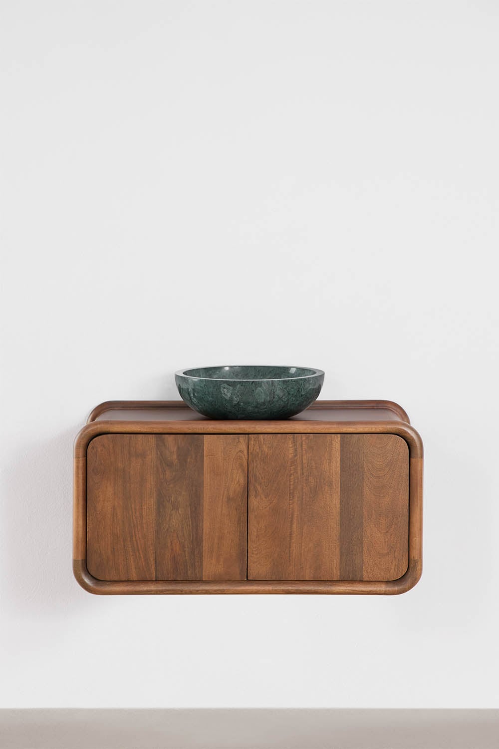 Hängendes Badezimmermöbel-Set 90x45 cm aus Mangoholz Maupaul, Galeriebild 1
