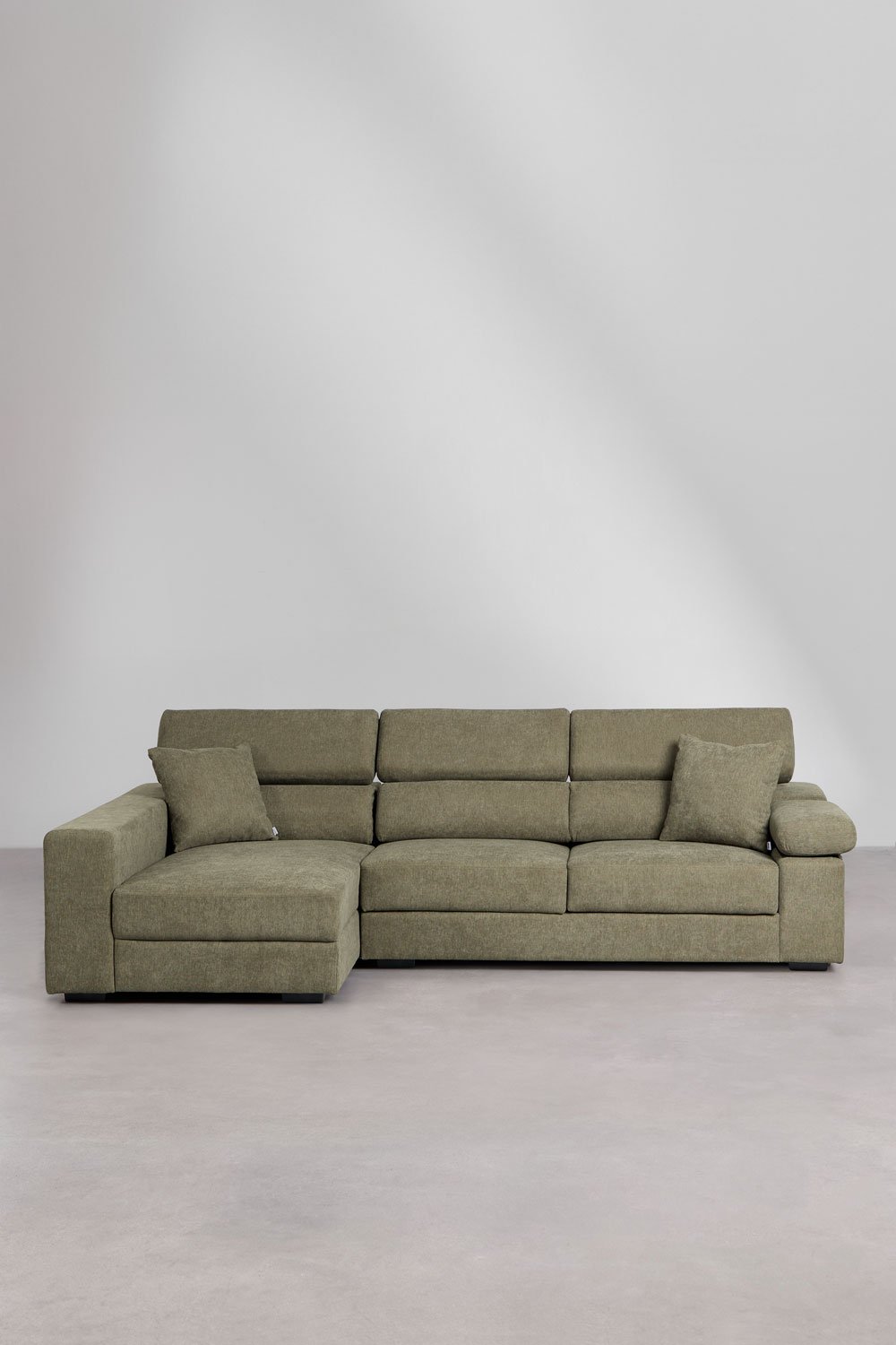 Linkes 3-Sitzer-Chaiselongue-Sofa mit verstellbarer Kopfstütze und ausziehbaren Sitzen Aramis, Galeriebild 5