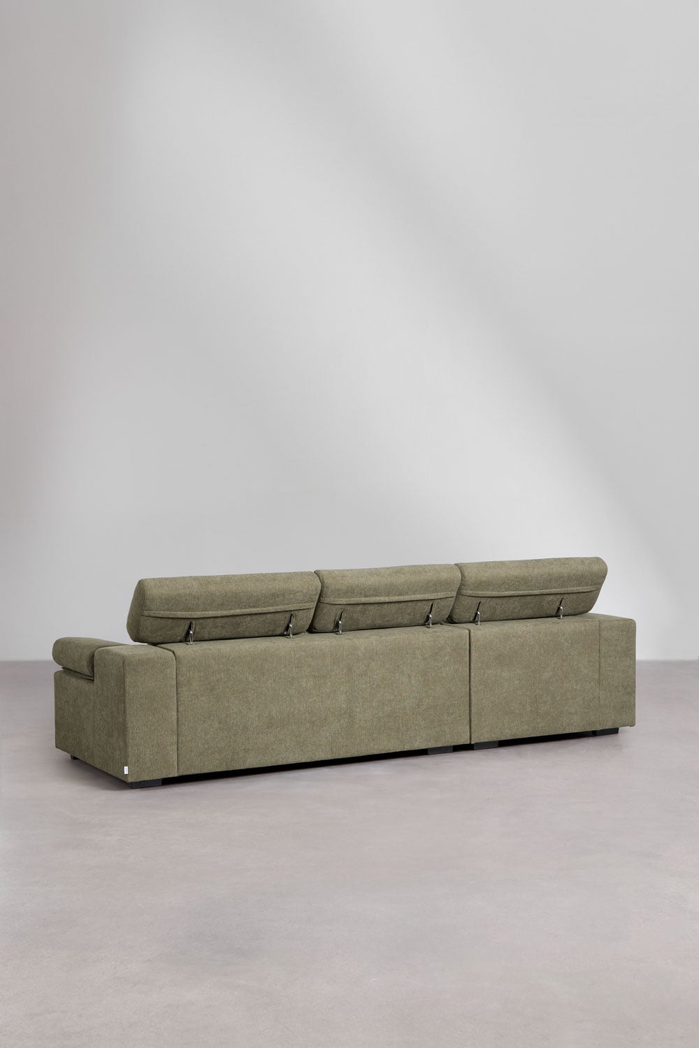 Linkes 3-Sitzer-Chaiselongue-Sofa mit verstellbarer Kopfstütze und ausziehbaren Sitzen Aramis, Galeriebild 6