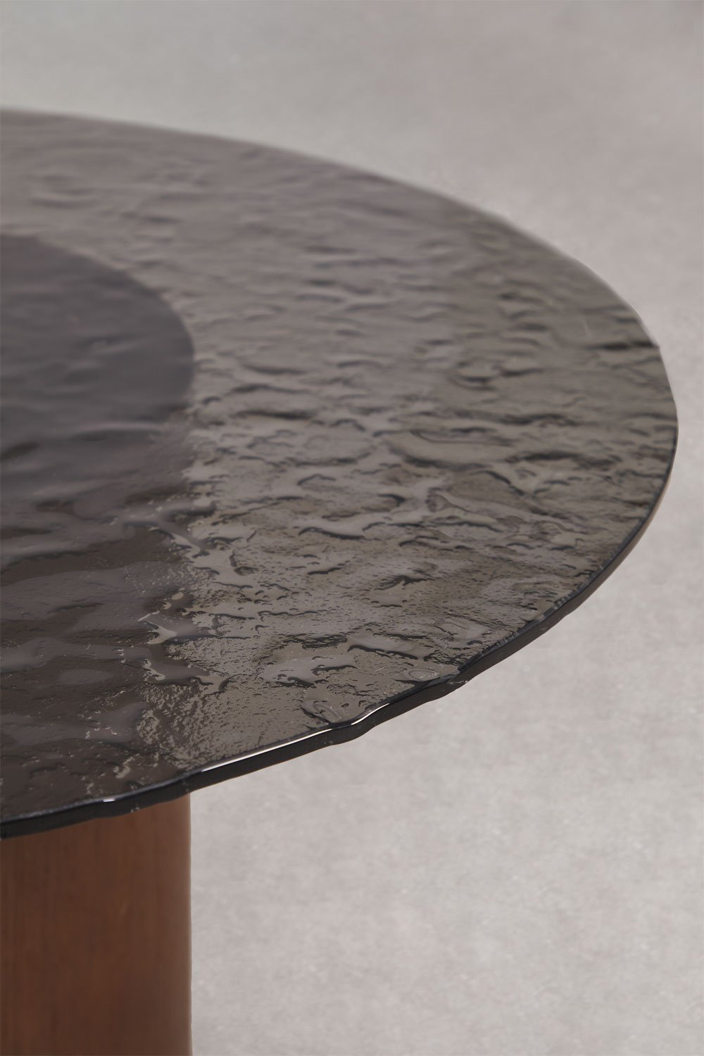 Runder Couchtisch Ø80 cm aus gehärtetem Glas und MDF Asgri, Galeriebild 4