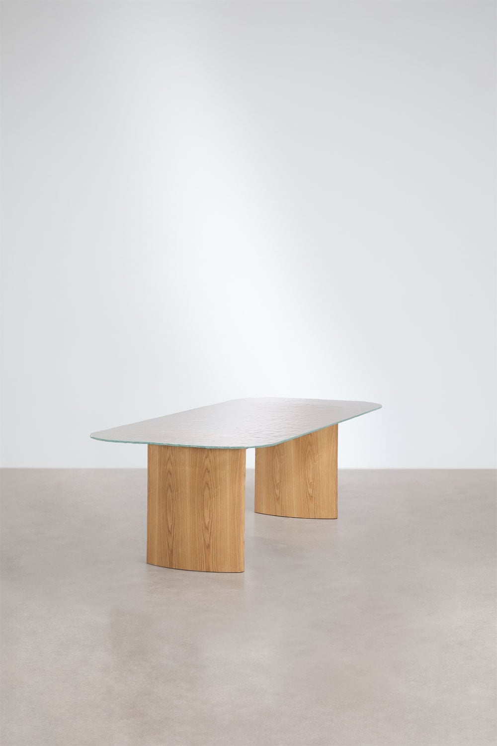 Rechteckiger Esstisch 260x110 cm aus gehärtetem Glas und MDF Zarvi, Galeriebild 4
