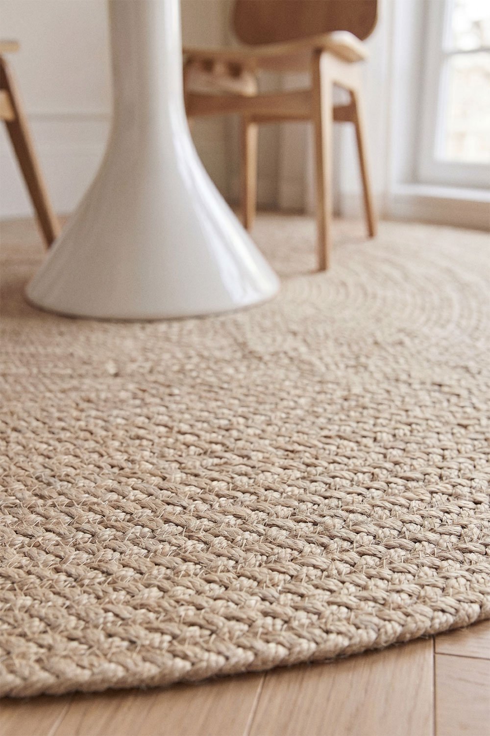 Runder Teppich Ø200 cm aus Polypropylen vintagebeige Lisandra, Galeriebild 2