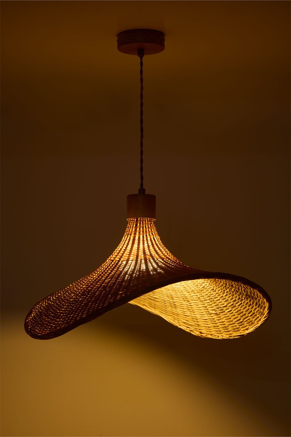 Hängende Deckenlampe aus Bambus Chaifer, Galeriebild 4