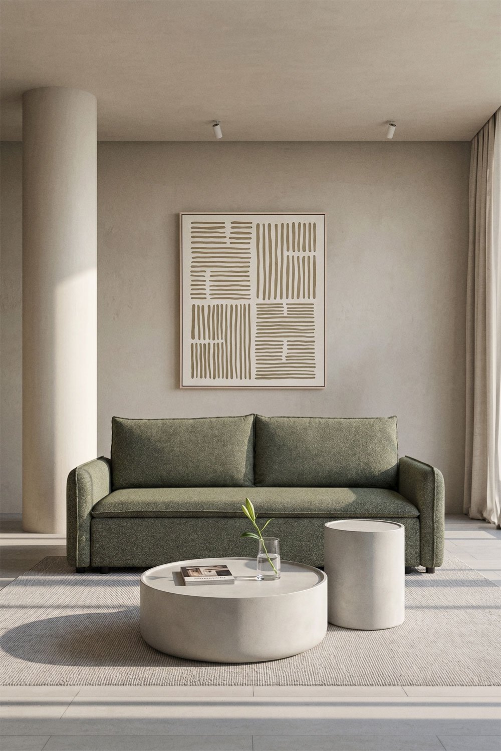 3-Sitzer Schlafsofa aus Bouclé-Stoff Drovi, Galeriebild 1