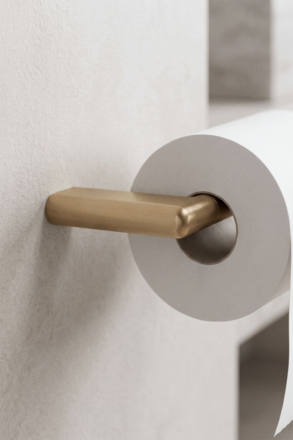 Toilettenpapierhalter aus Edelstahl in Gold gebürstet Rovent, Galeriebild 2