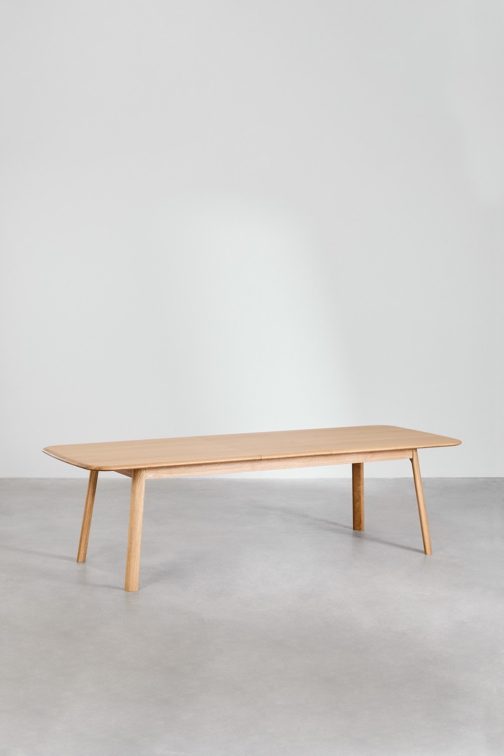 Rechteckiger Esstisch 220-320x95 cm ausziehbar aus Treveris-Holz, Galeriebild 6