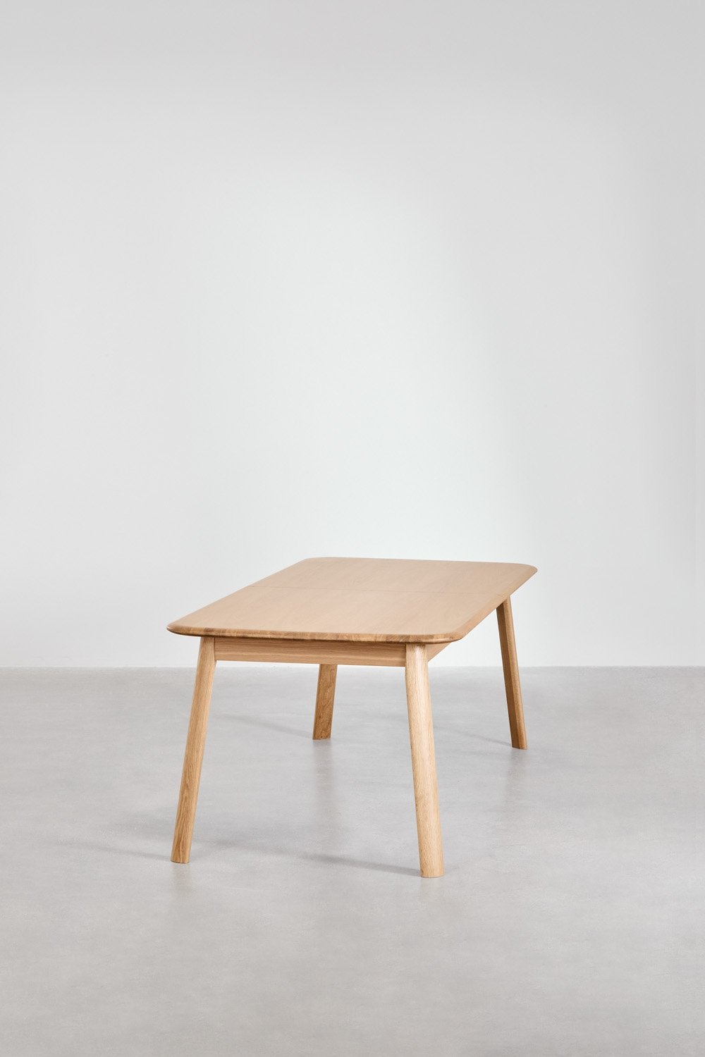 Rechteckiger Esstisch 220-320x95 cm ausziehbar aus Treveris-Holz, Galeriebild 7