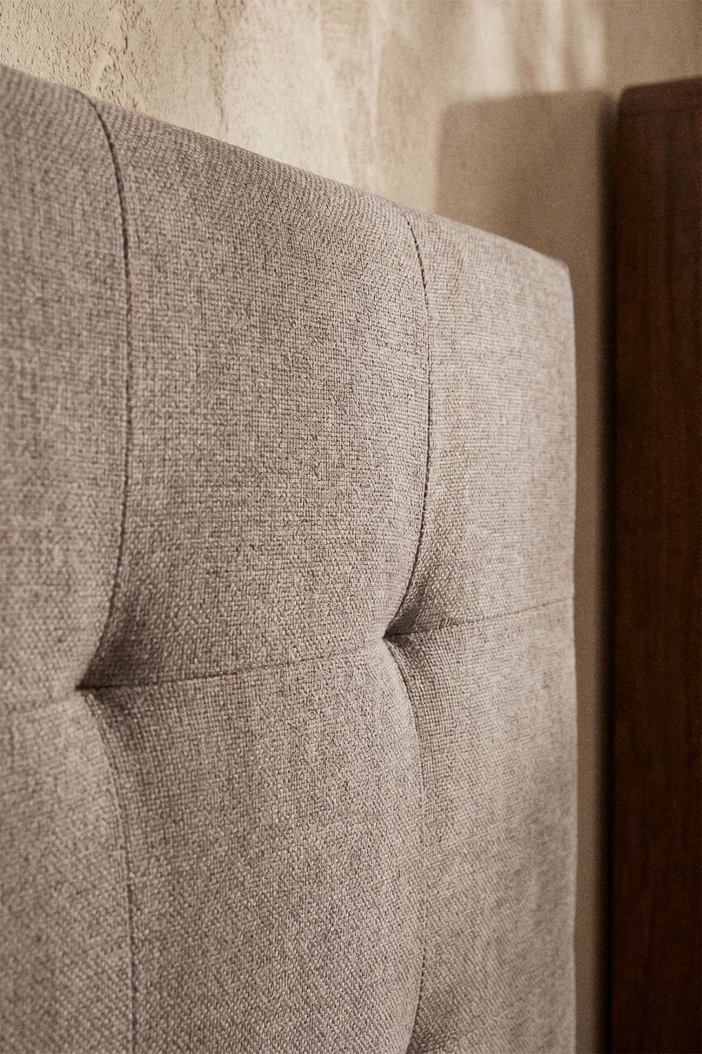 Bettkopfteil für 160 cm Bett mit Chenille-Bezug Mokkabraun Artur, Galeriebild 2