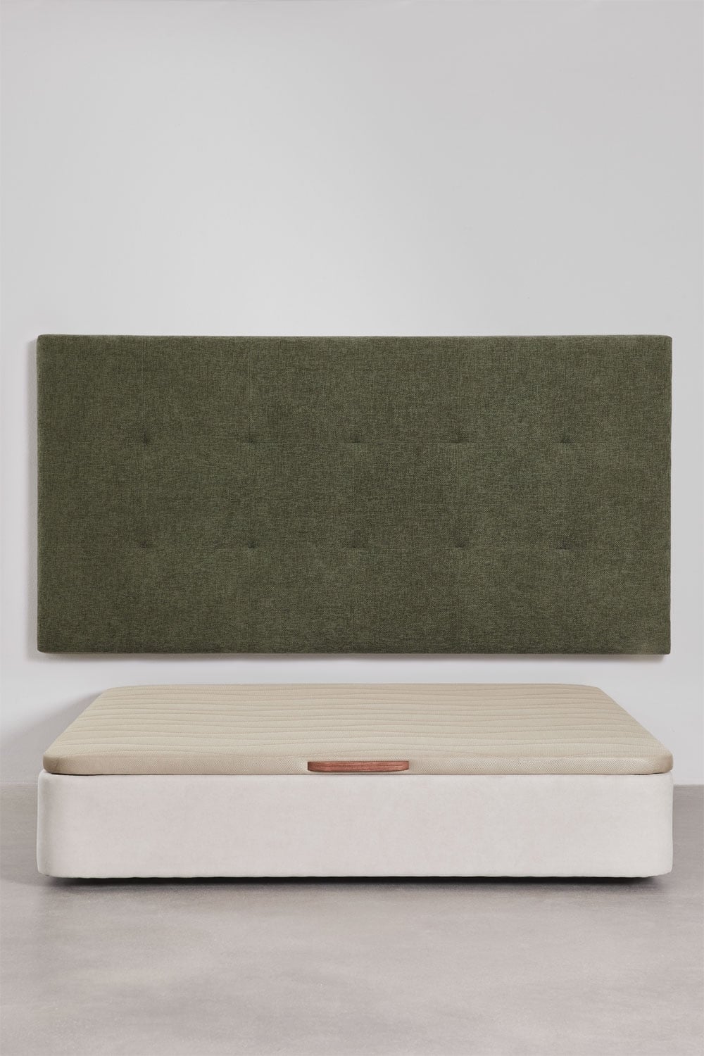 Bettkopfteil für 200 cm Bett mit Chenille-Bezug Salbeigrün Artur, Galeriebild 9