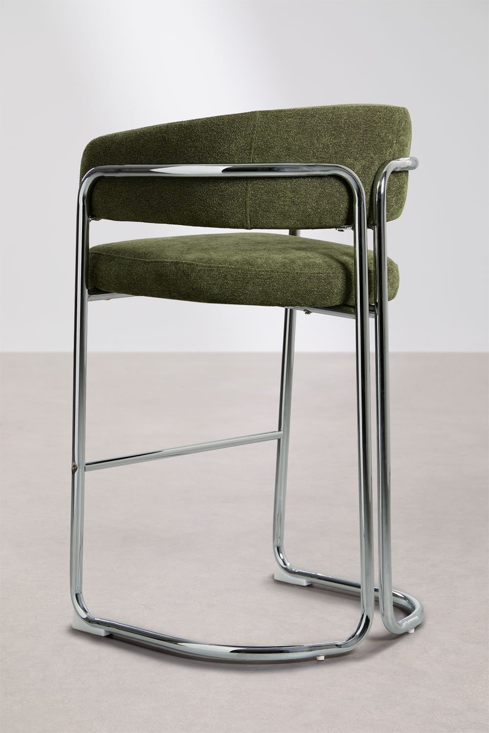 Hoher Hocker mit gepolsterter Rückenlehne und Eisen Zantria, Galeriebild 5