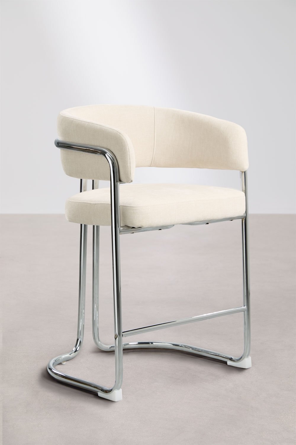 Hoher Hocker mit gepolsterter Rückenlehne und Eisen Zantria, Galeriebild 3
