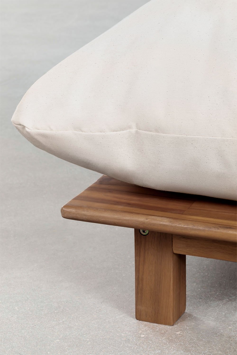 Wohnzimmerset mit 2-teiliger, verstellbarer Modulsitzgruppe und Couchtisch aus Akazienholz Brina, Galeriebild 2