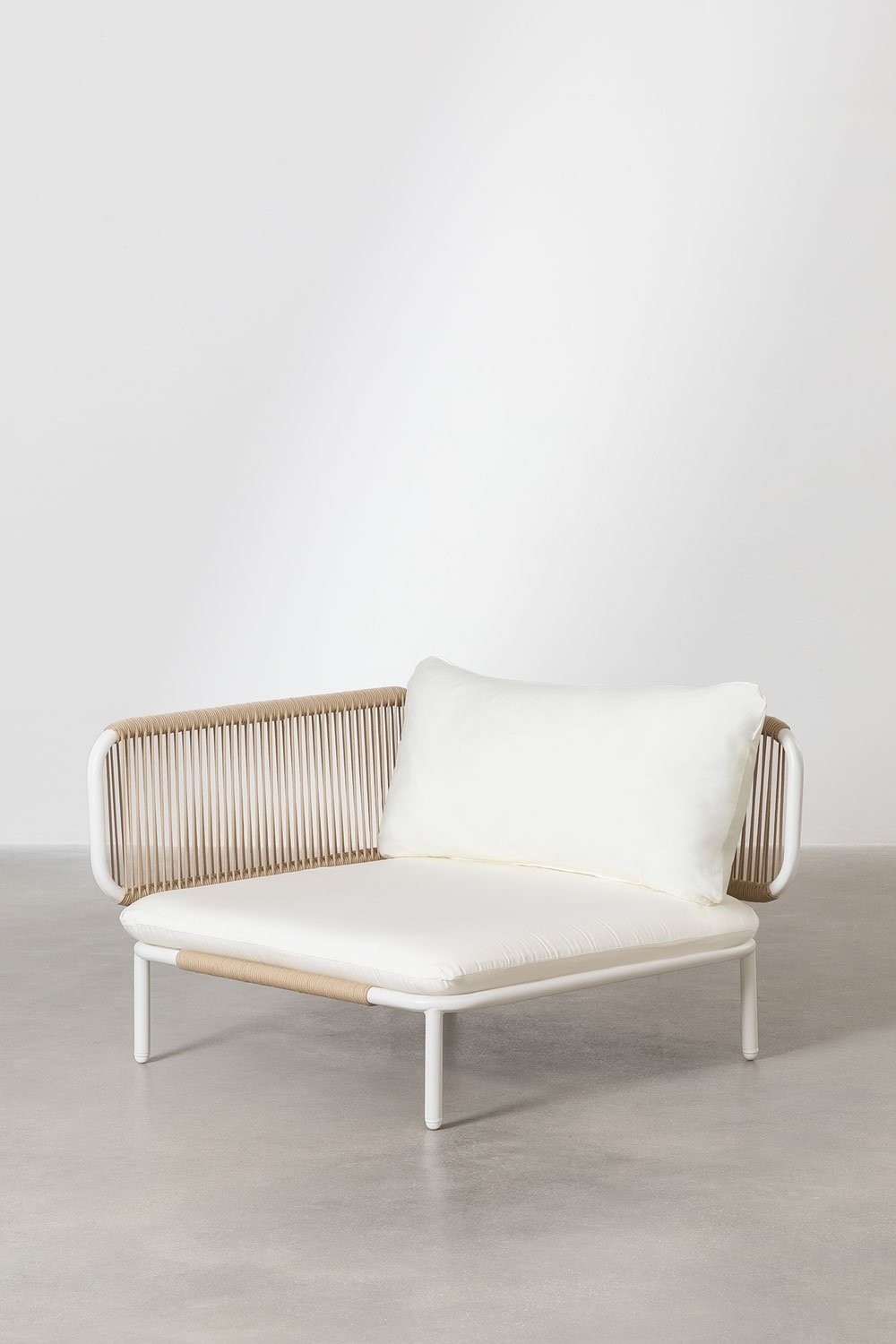 Modulares 3-teiliges Eck-Gartensofa aus Roubly-Stahl, Galeriebild 6