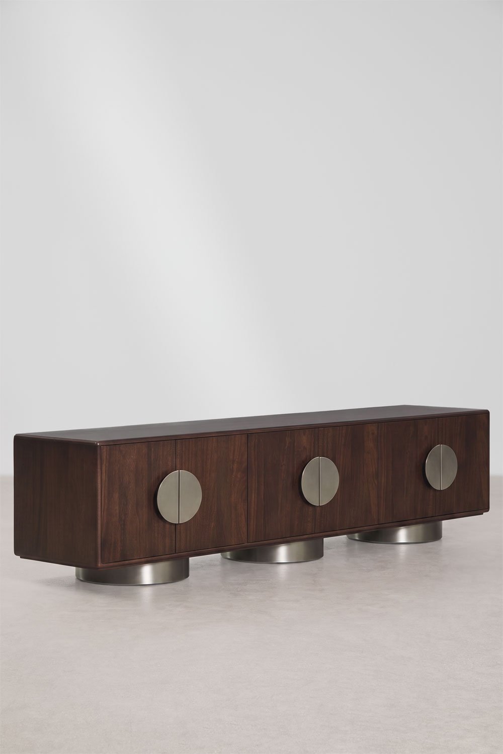 Melisand TV-Möbel aus Mangoholz und Edelstahl, Galeriebild 3