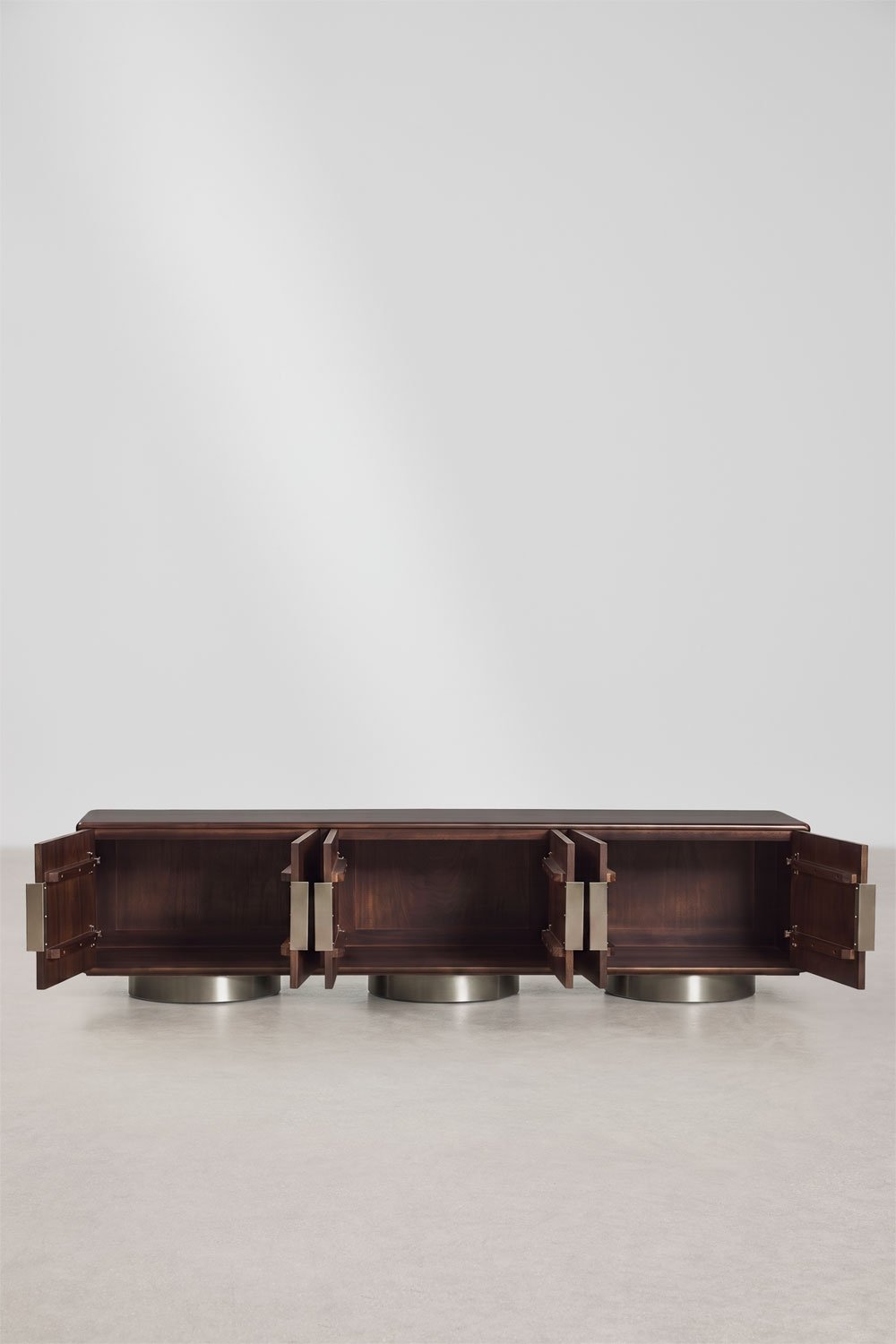 Melisand TV-Möbel aus Mangoholz und Edelstahl, Galeriebild 5
