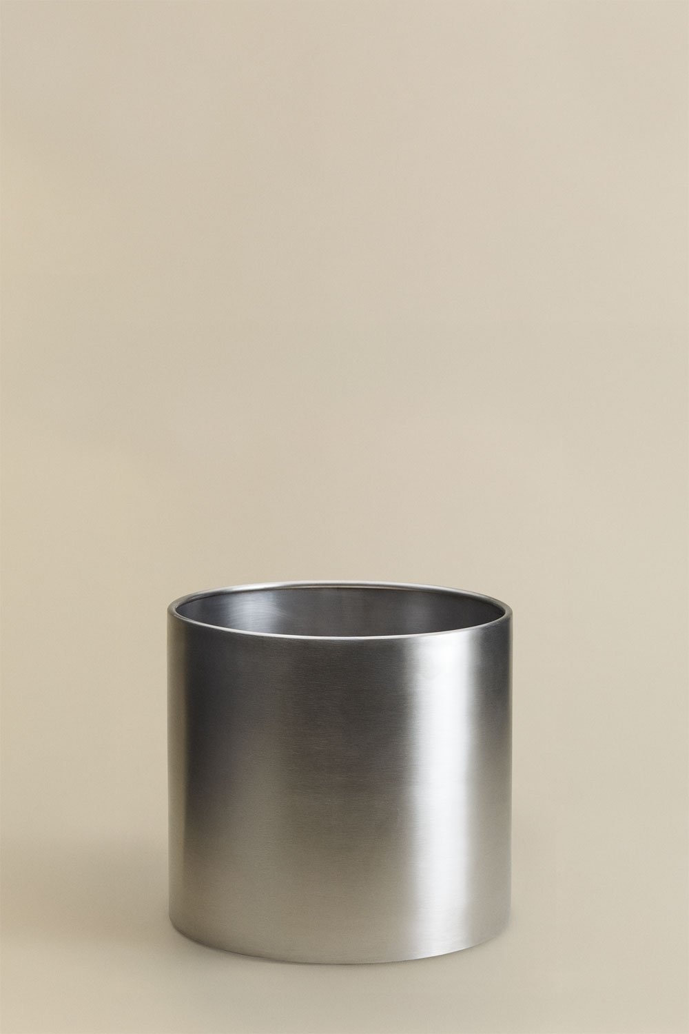 Runder Blumentopf aus Edelstahl Auraia, Galeriebild 3