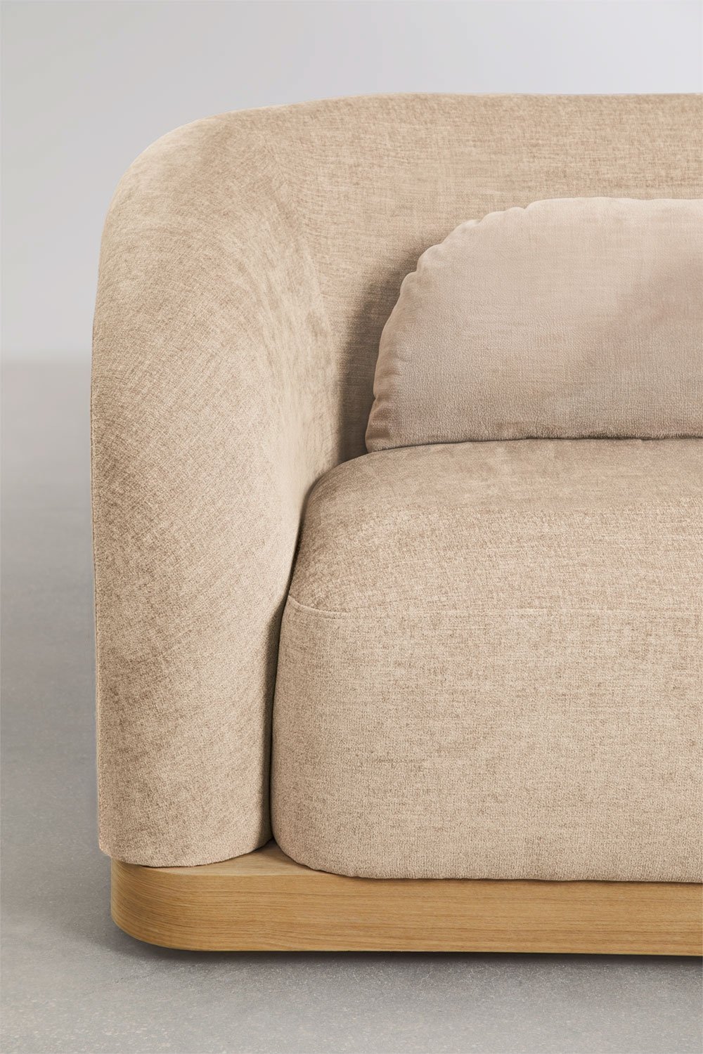 3-Sitzer-Sofa aus Chenille und Kautschukholz Zofli, Galeriebild 8
